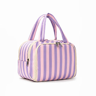 Striped Toiletry Organizer Bag