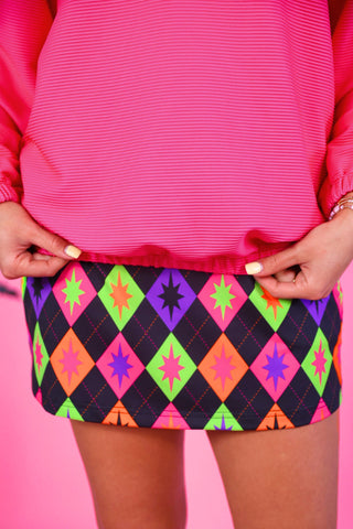 PREORDER- Levi Ribbed Quarter Zip Pullover- Neon Pink