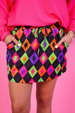 PREORDER- Witching Hour Argyle Skort