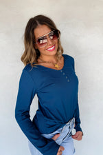 Brooklyn Snap Henley Top
