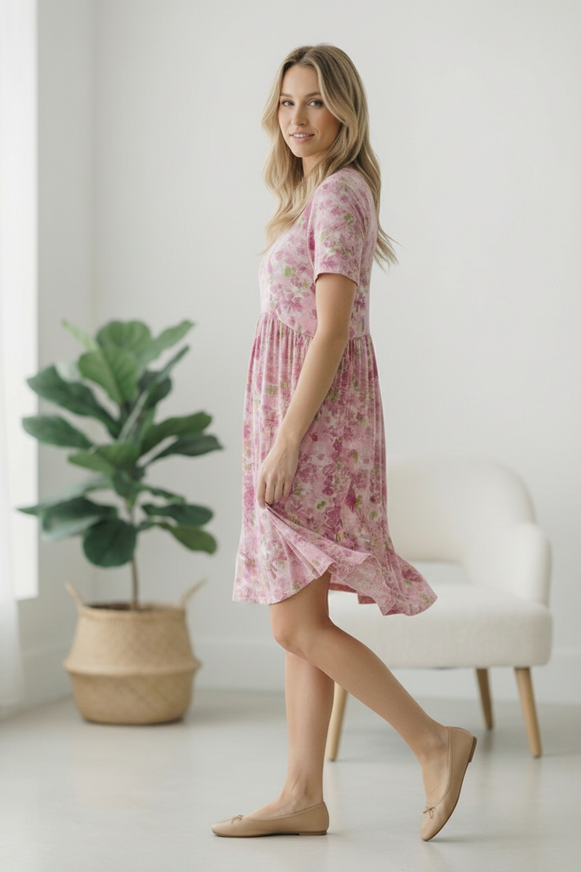 In the Sunshine Fuchsia Babydoll Dress – Pretty N Pressed Boutique