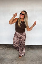 PREORDER Haddie Silky Cheetah Wide Leg Pants