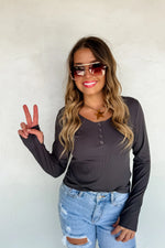 Brooklyn Snap Henley Top