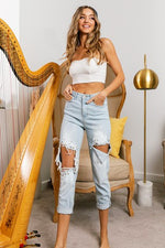 Denim & Pearls Distressed Jeans