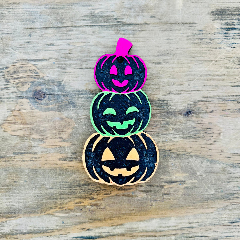 Halloween Triple Stack Jack-o-Lantern Car Freshie