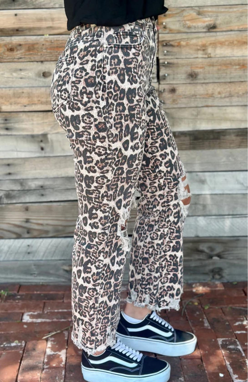 Silver Distressed Jeans