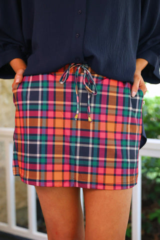 PREORDER- Patterned in Plaid Skort