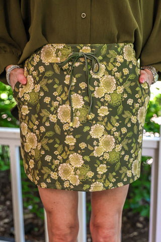PREORDER- Olive Blossom Skort