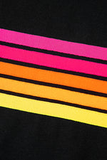 Bonbon Striped Patch Front Casual Tee