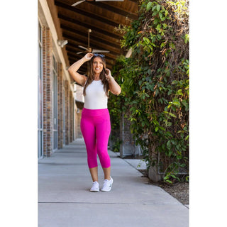 Cassandra Two Pack Capri Compression Leggings w Pockets