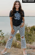Silver Distressed Jeans
