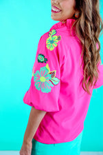 Daphne Embroidered Pink Top