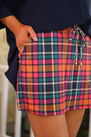 PREORDER- Patterned in Plaid Skort