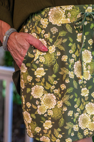 PREORDER- Olive Blossom Skort