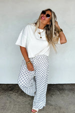 Preorder Haddie Wide Leg Checkered Pants