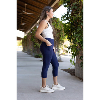 Cassandra Two Pack Capri Compression Leggings w Pockets