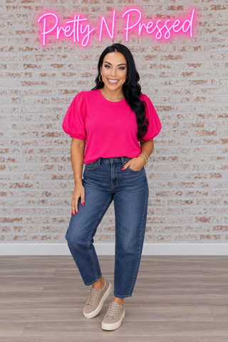 Hacci Puff Sleeve Sweater