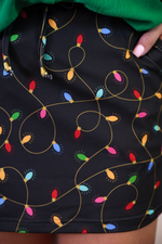PREORDER- Christmas Lights Skort