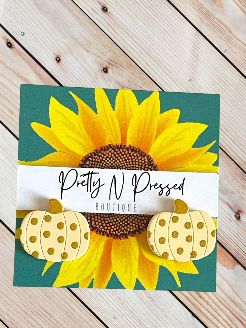 Fall Pumpkin Studs
