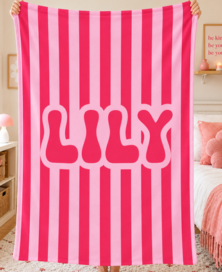 Custom Name Stripe Blanket Preorder