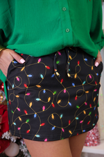 PREORDER- Christmas Lights Skort