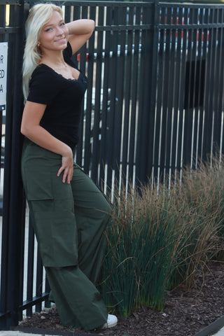 Archer Asymmetrical Pocket Wide Leg Cargos
