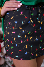 PREORDER- Christmas Lights Skort