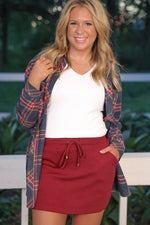 Preorder Well Loved Ribbed Skort