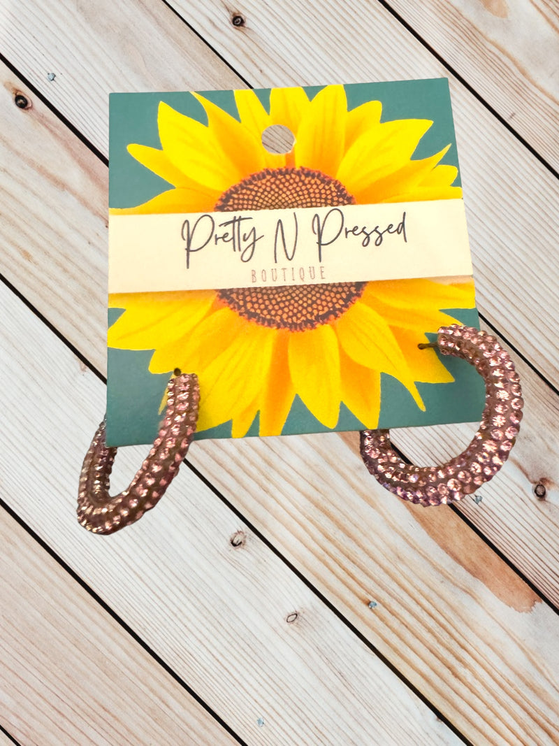 Small Crystal Hoops