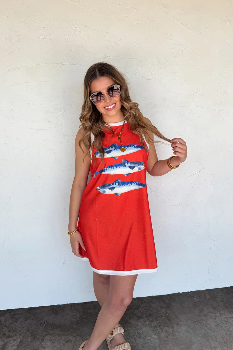 PREORDER- TROPIC LIKE IT’S HOT TERRY DRESS