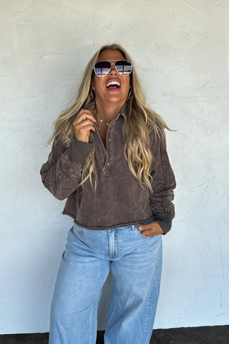 Preorder Marly Snap Button Sweatshirt