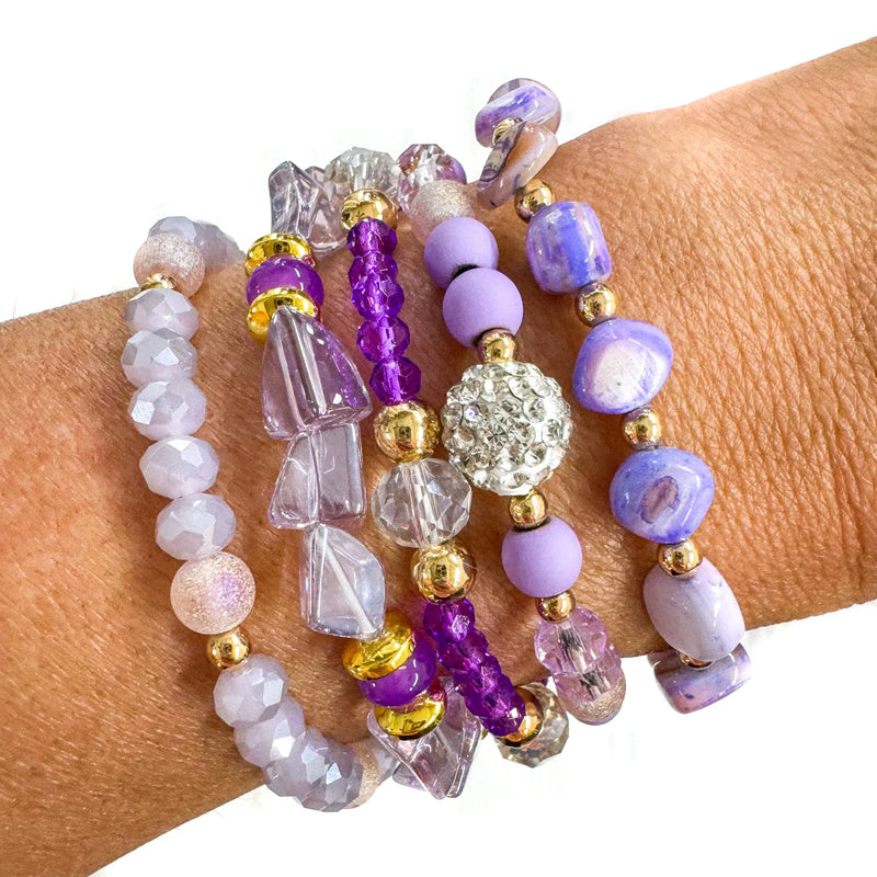 Lavender Bracelet Stack