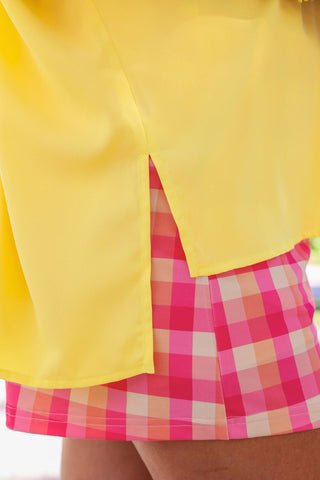 PREORDER- Sutton Button Up Top- Yellow