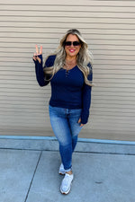 Brooklyn Snap Henley Top