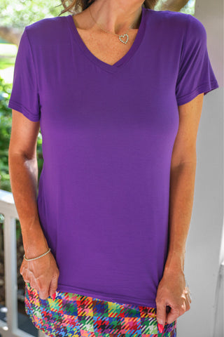 PREORDER- Jess Lea Basic Tee- Purple