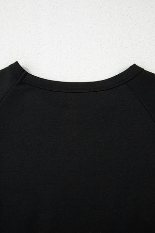 Bonbon Striped Patch Front Casual Tee