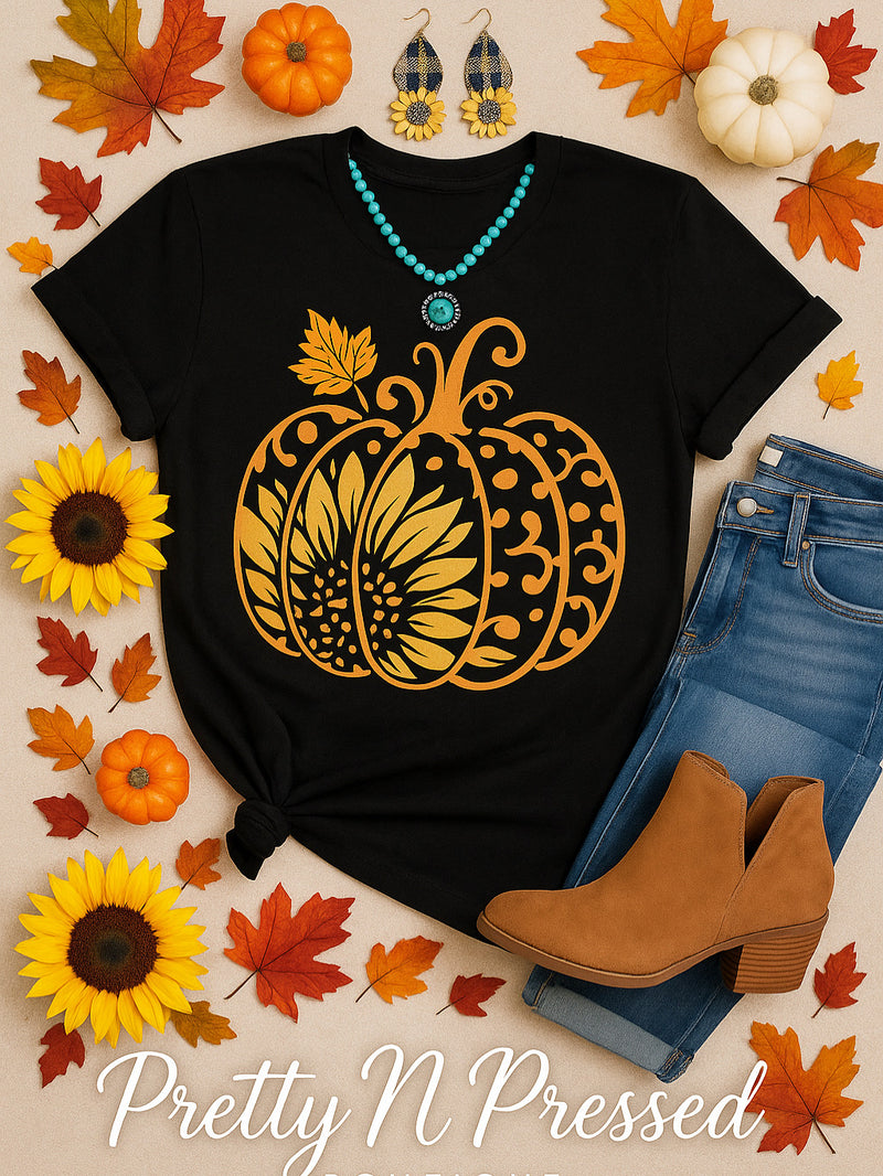 Fall Pumpkin Leopard Graphic