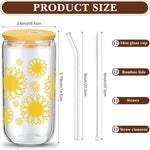 Sunflower Glass Bamboo Cups