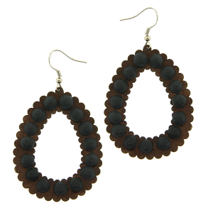 Black On Black Teardrop Earrings