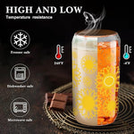 Sunflower Glass Bamboo Cups