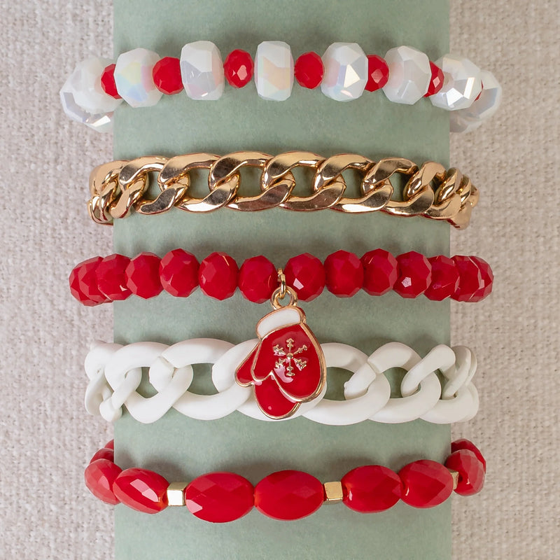 Fireside Mittens Bracelet Stack