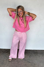 Preorder Haddie Wide Leg Checkered Pants