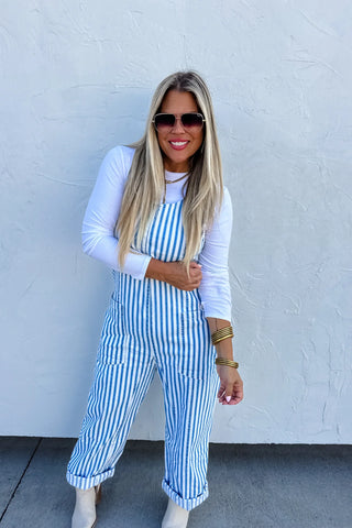 Britt Striped Overalls