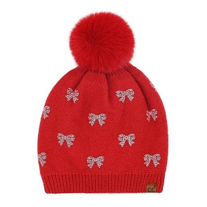 Bow Beanie Pom CC