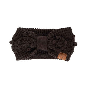 CC Ear Warmer Head Band Pom Style