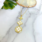 Mother Of Pearl Gold Necklace