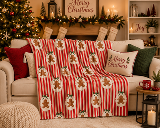 Striped Gingerbread Blanket *Pre Order*