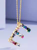 Multi Stone Initial Necklace