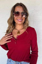 Brooklyn Snap Henley Top
