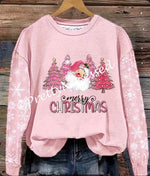 Pink Santa Snow Christmas